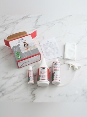 UV3 All In One Upholstery Care Kit Leather Cleaner and Conditioner